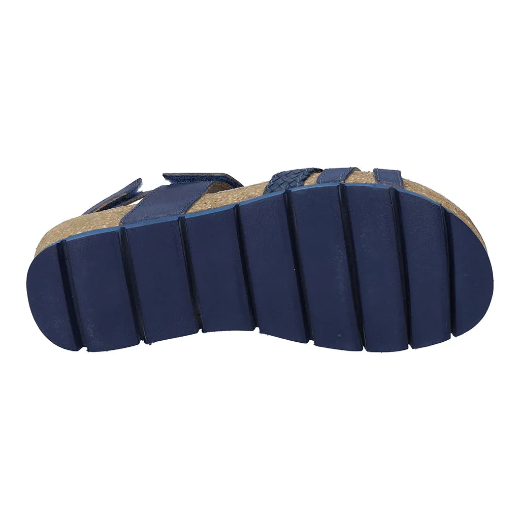 Josef Seibel Women's Lucie 03 Leather Strap Sandals Blue