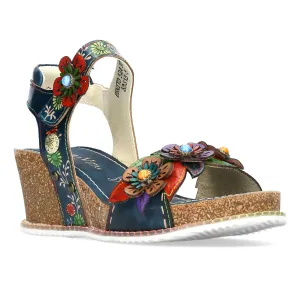 Laura Vita Bonito 05 JEANS Low Wedge touch fastening sandal Bonito 05