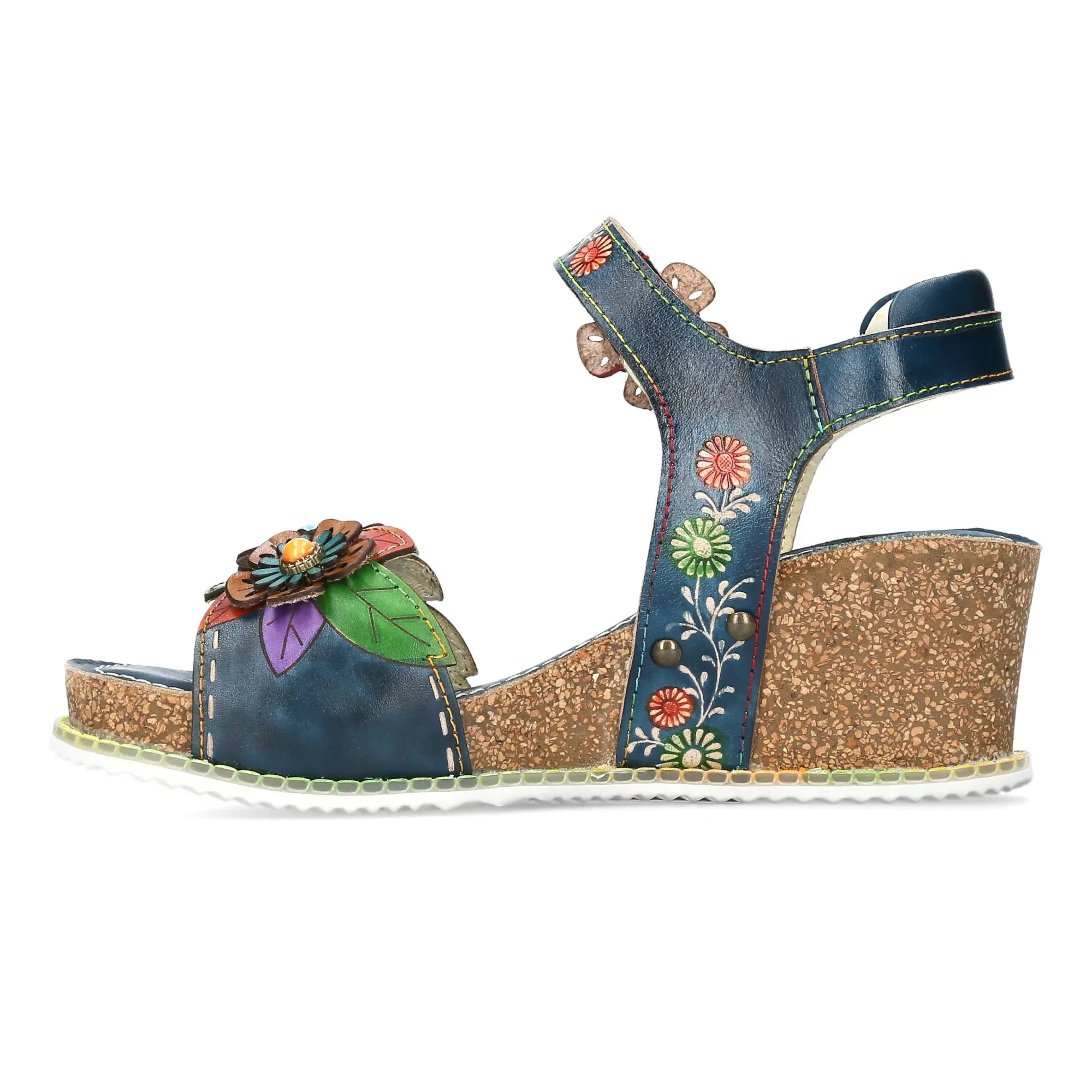 Laura Vita Bonito 05 JEANS Low Wedge touch fastening sandal Bonito 05