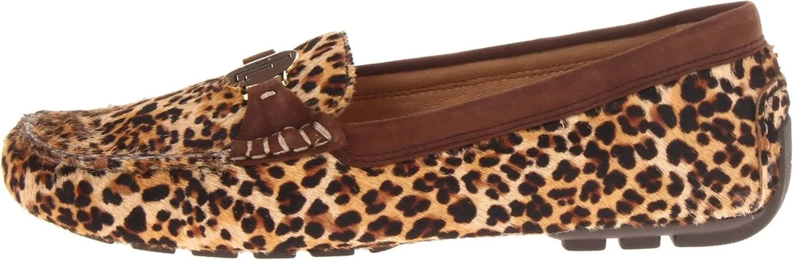 Lauren Ralph Lauren Women's Carley II 2 Vintage Loafer Flats Cheetah Brown 6.5M