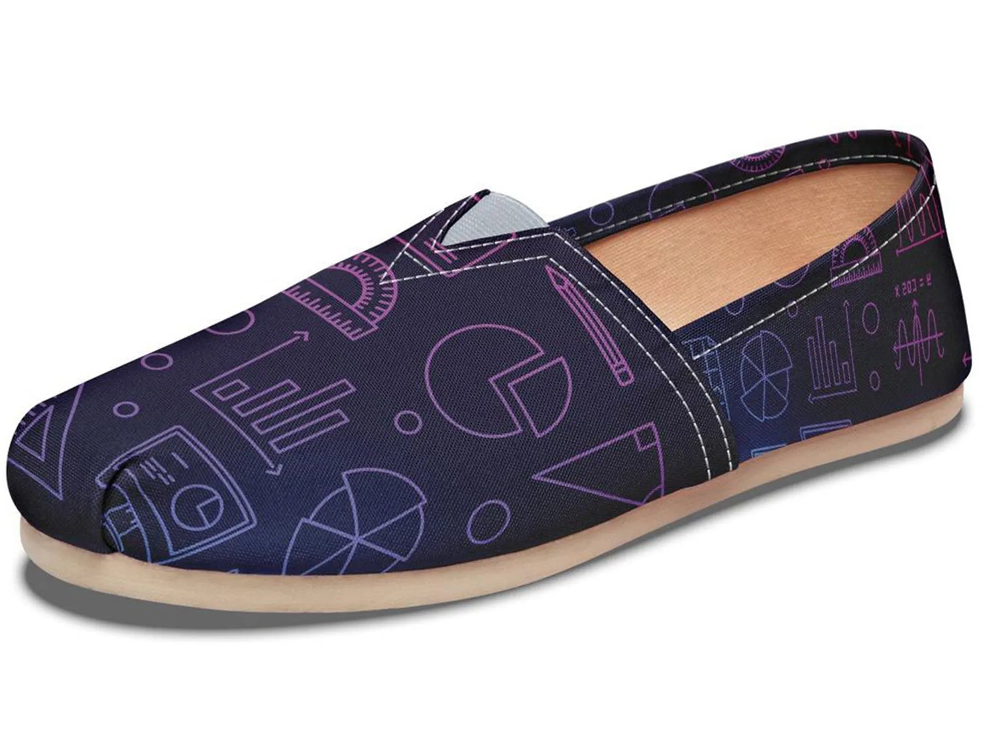 Math Chart Casual Shoes