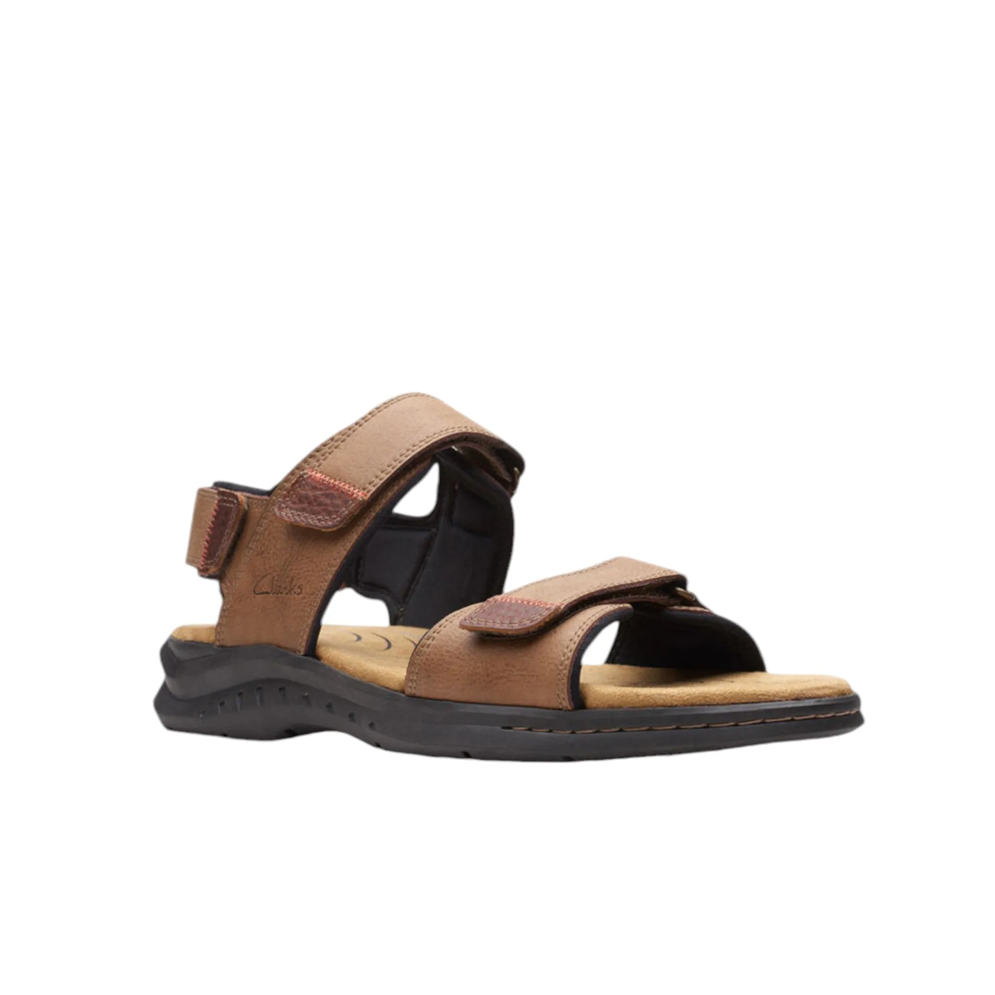 Mens Clarks Hapsford Creek Sandals Tan