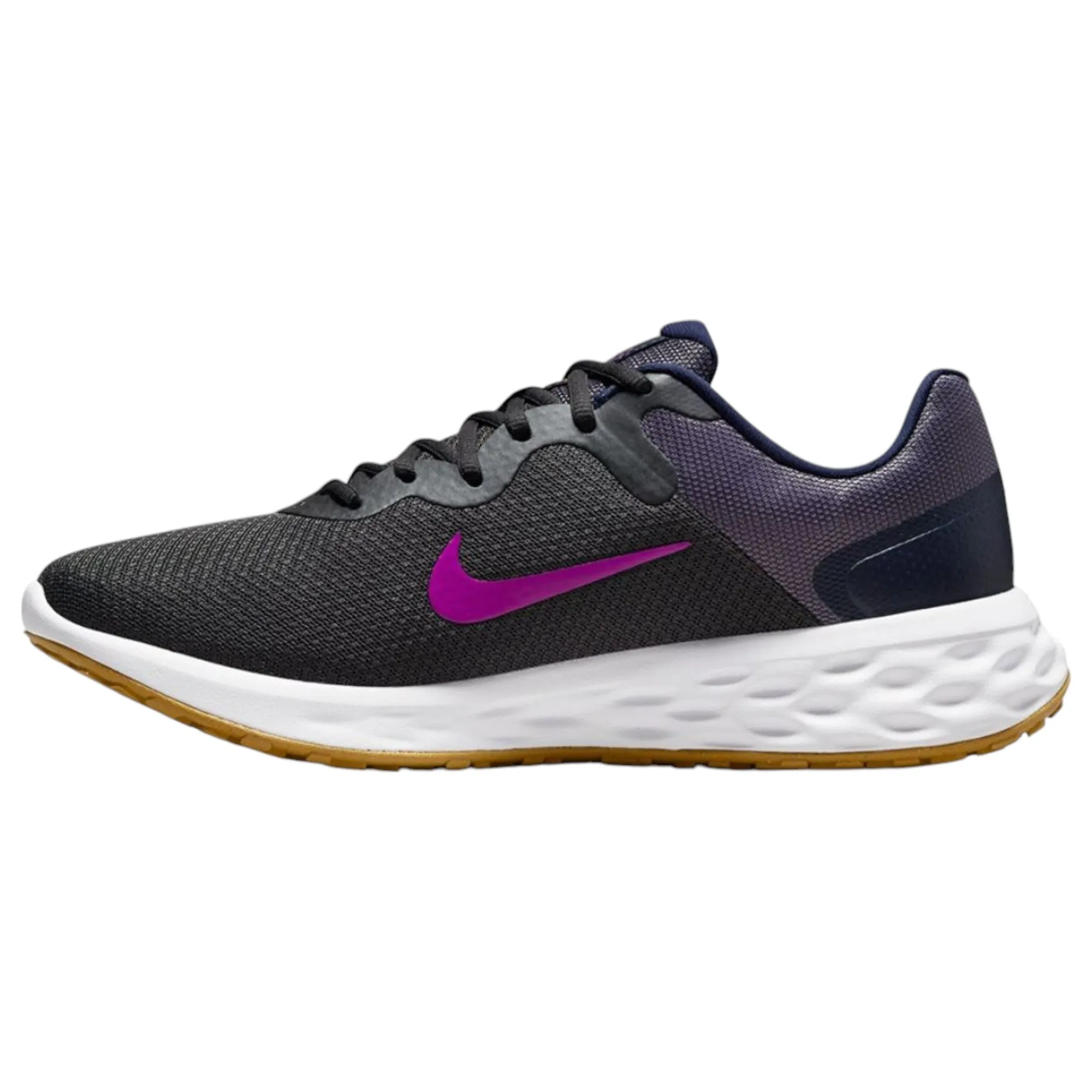 Mens Nike Revolution 6 Next Nature Anthracite Vivid Purple Running Shoes