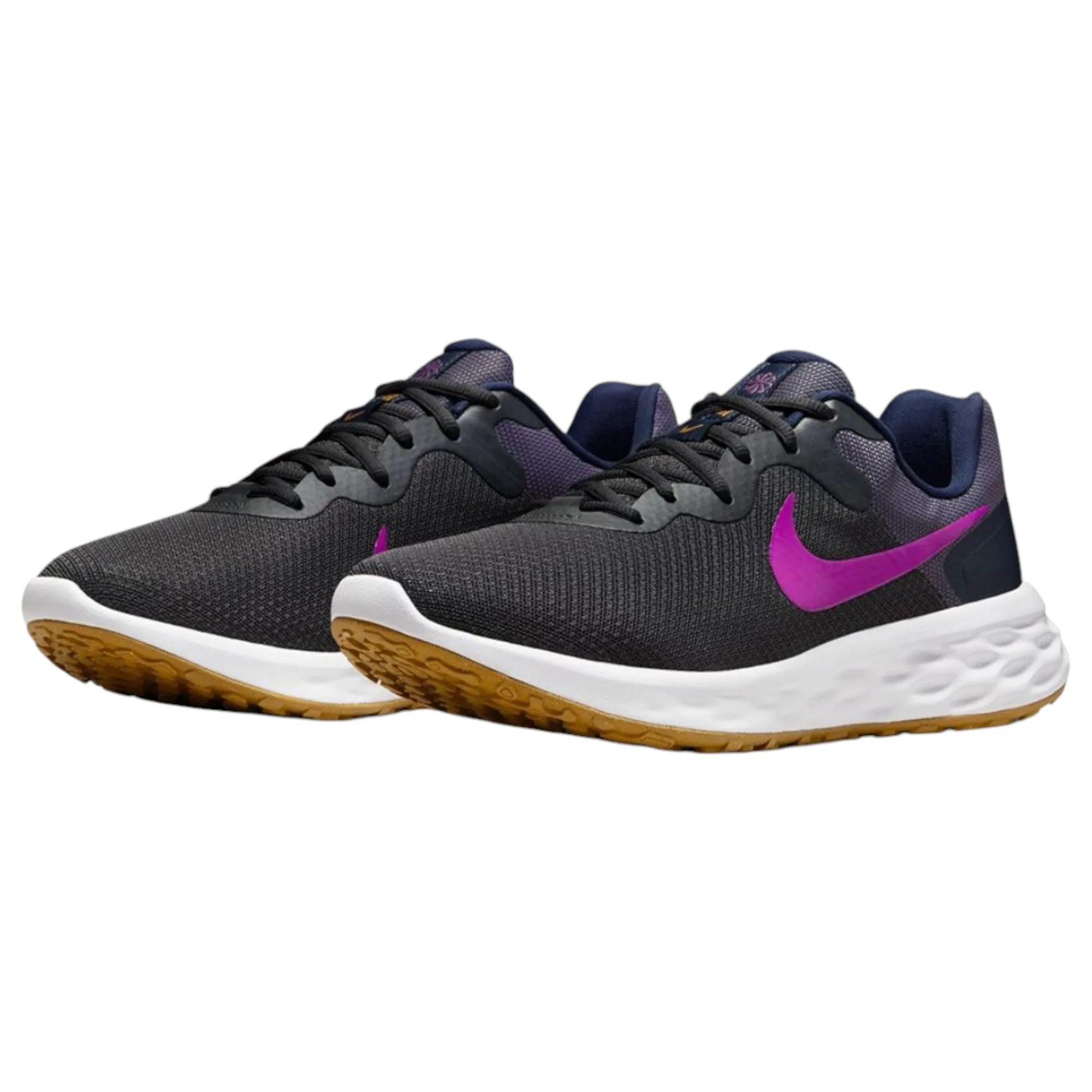 Mens Nike Revolution 6 Next Nature Anthracite Vivid Purple Running Shoes