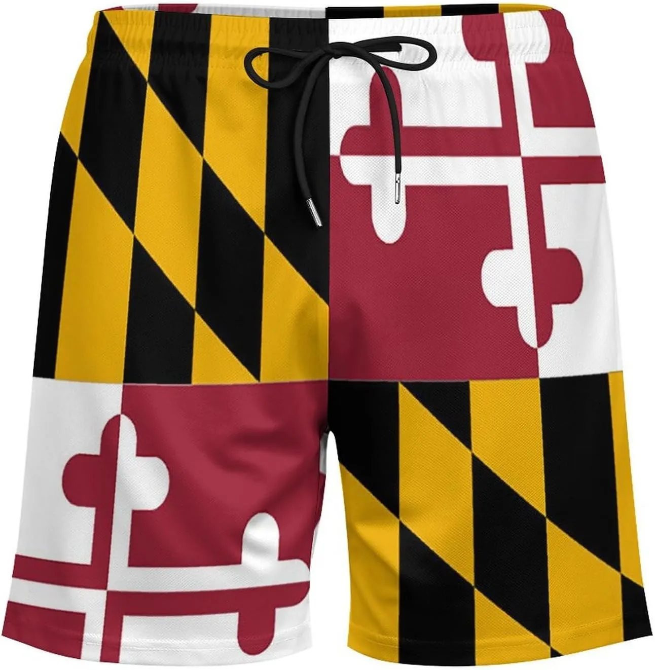 Men's Summer Flag Swim Trunks Quick Dry Surf Boardshorts Bathing Suit Shorts with Pockets
