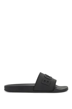 Minimalist Embossed Logo Slide Slippers