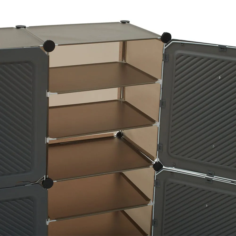 Modern Grey Shoe Storage Cabinet