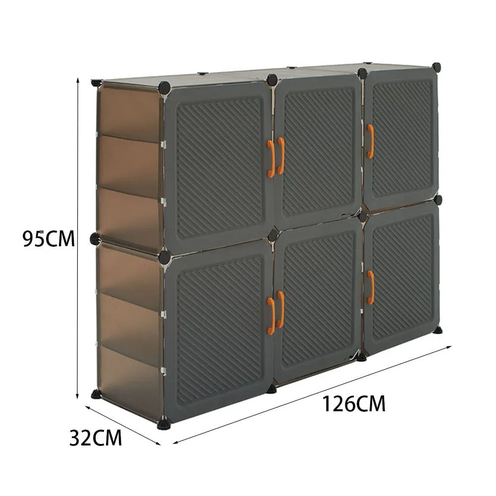 Modern Grey Shoe Storage Cabinet
