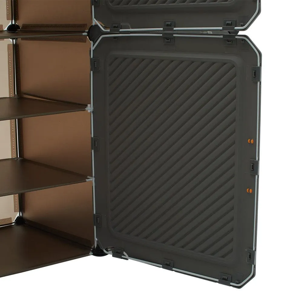 Modern Grey Shoe Storage Cabinet