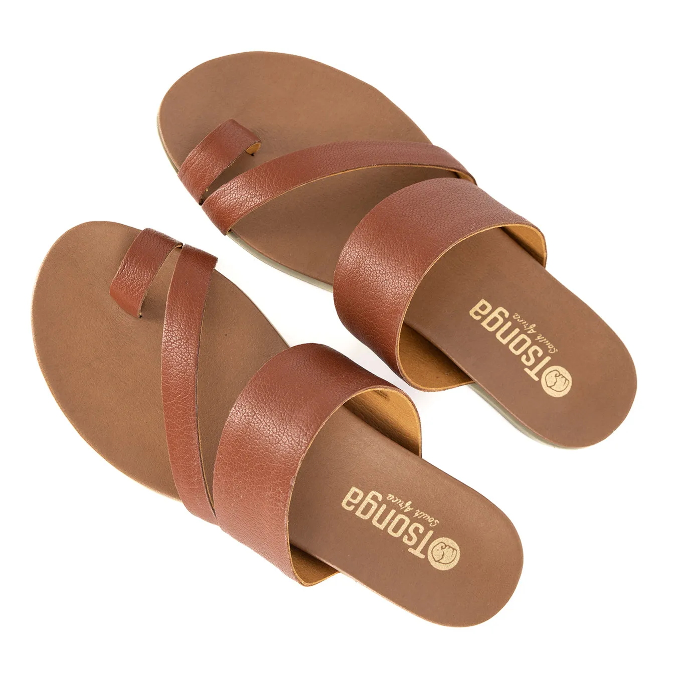 Ningizimu : Ladies Leather Sandal in Suede Cayak
