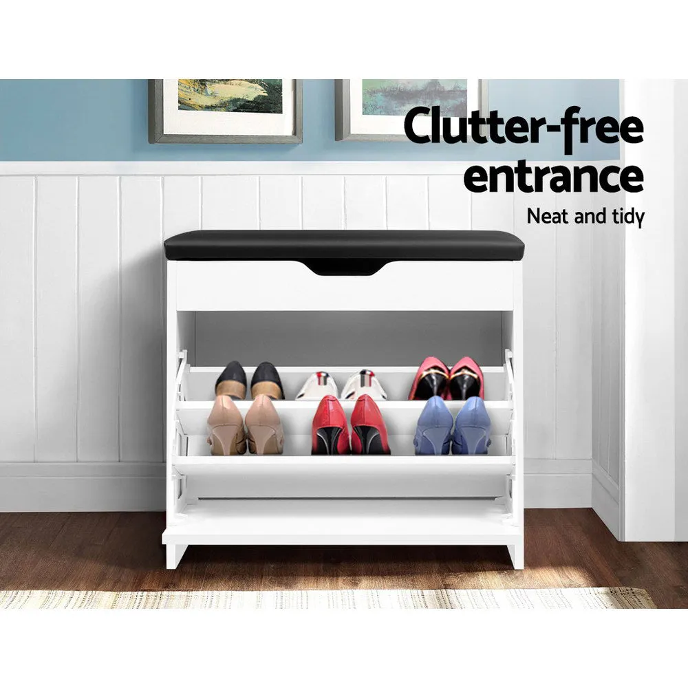 NNEDSZ  Adjustable 3 Tier Storage Cupboard - White