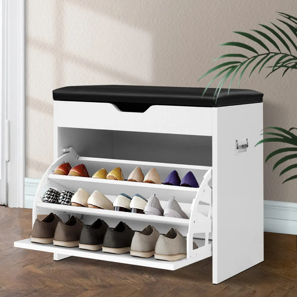 NNEDSZ  Adjustable 3 Tier Storage Cupboard - White