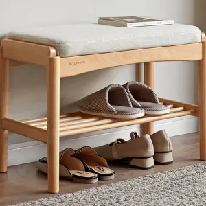 NORDIC WOODEN BENCH WITH STORAGE