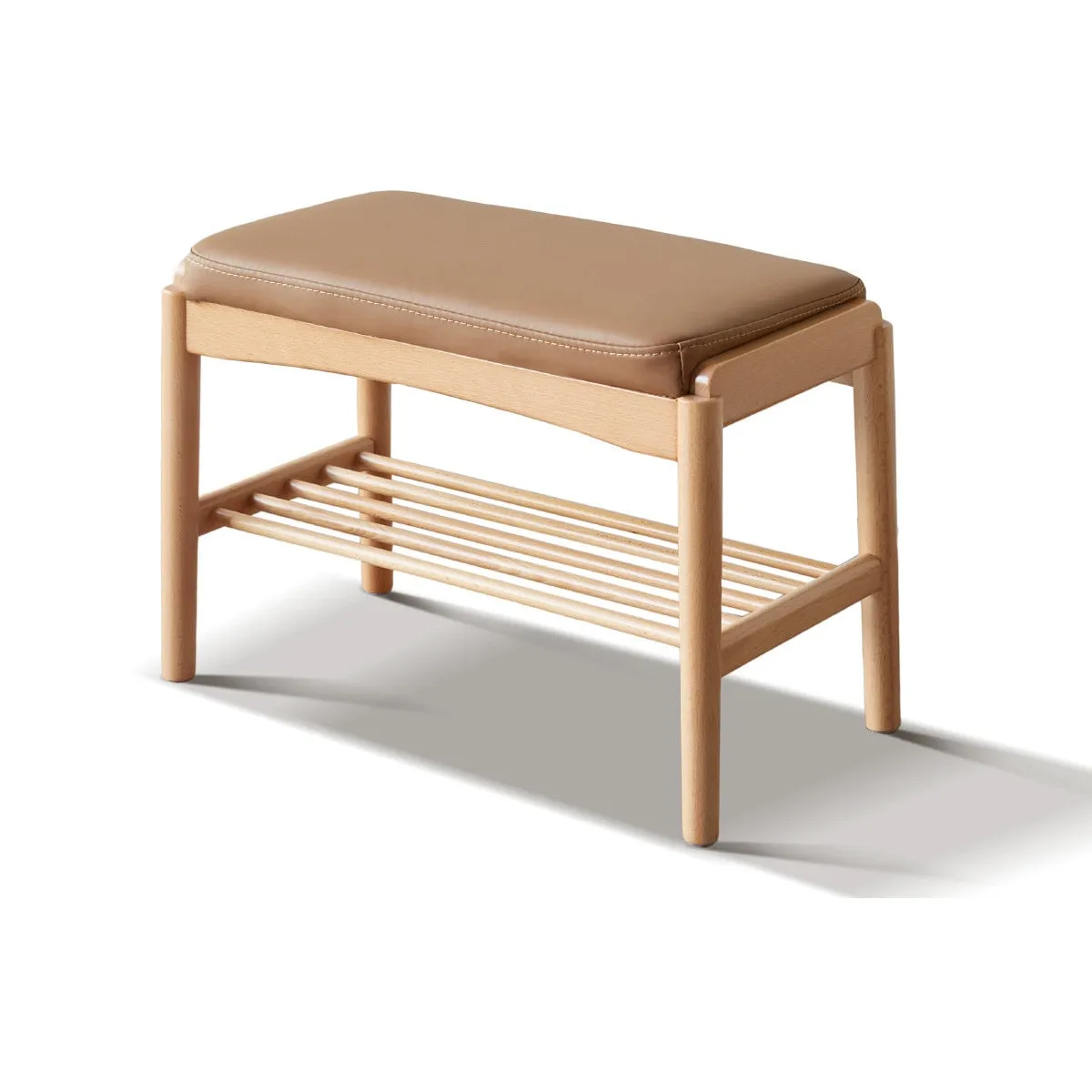 NORDIC WOODEN BENCH WITH STORAGE