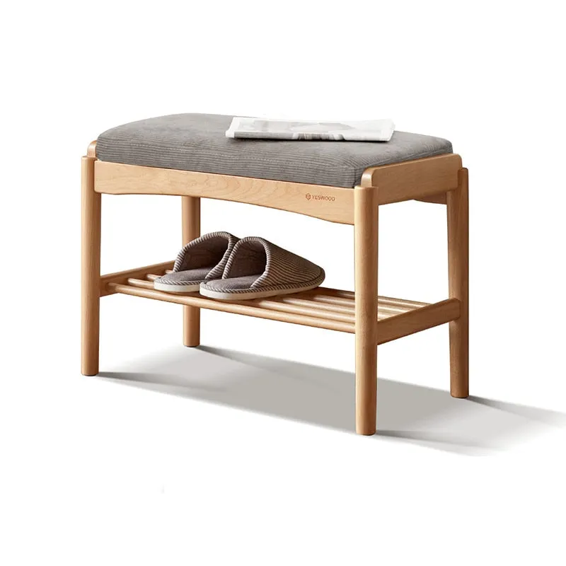 NORDIC WOODEN BENCH WITH STORAGE