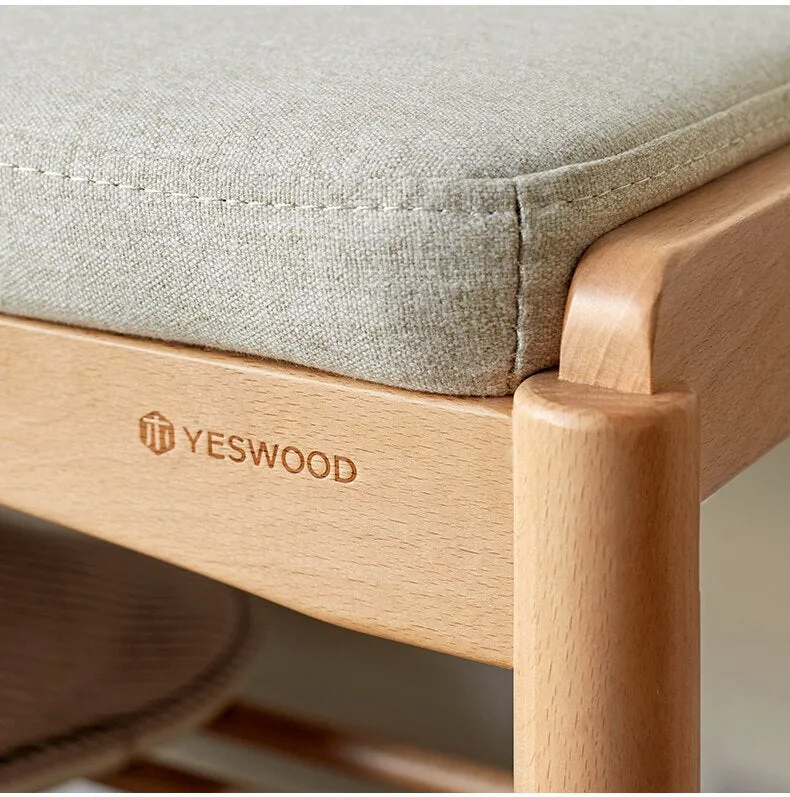 NORDIC WOODEN BENCH WITH STORAGE