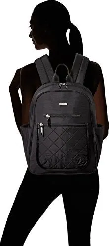 Pocket Laptop Backpack Backpack, Black Quilt, One Size