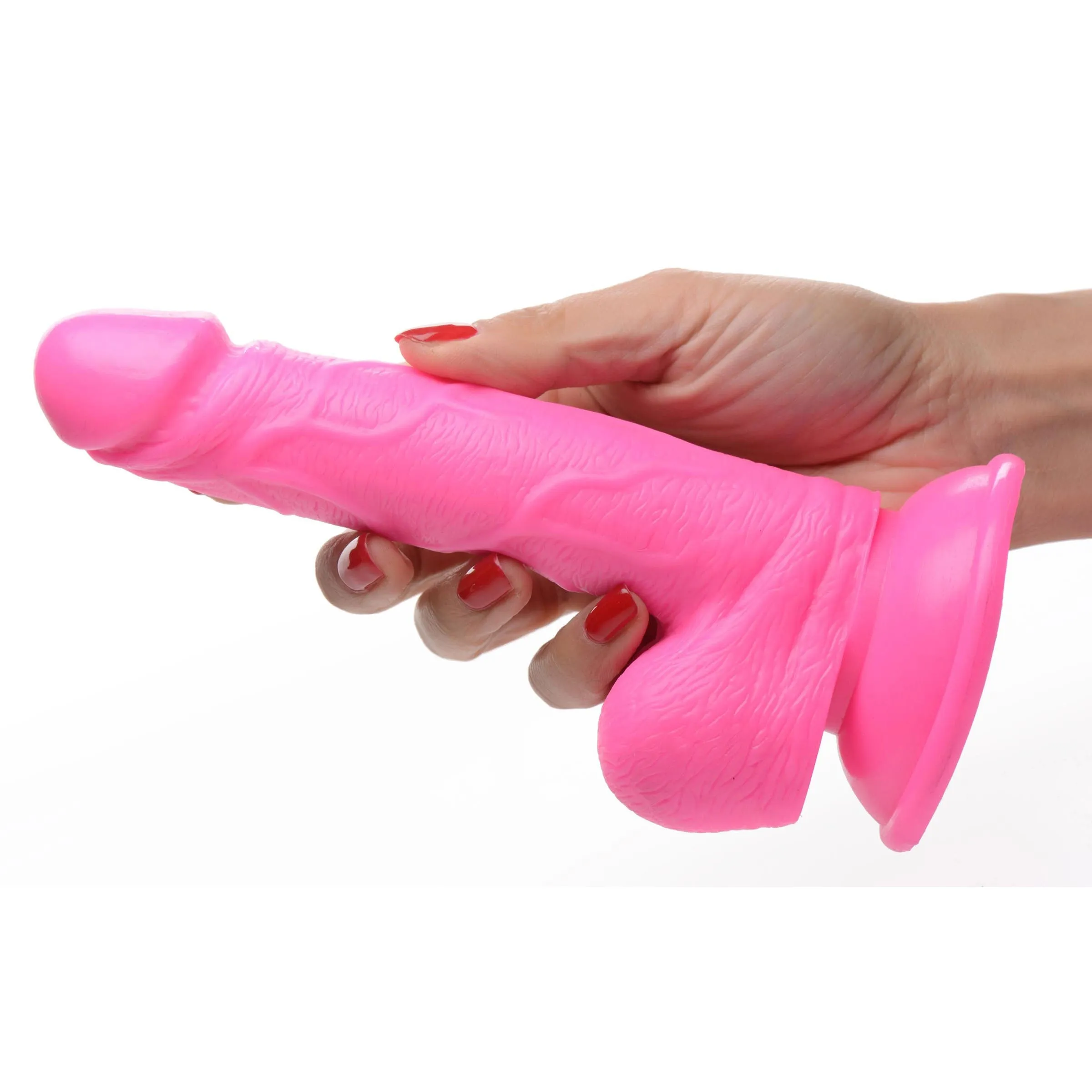 Pop Pecker 6.5 Inch Dildo With Balls - Pink
