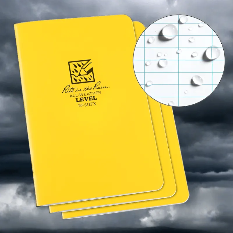 Rite in the Rain Field-Flex Stapled Mini Notebook - 3 Pack