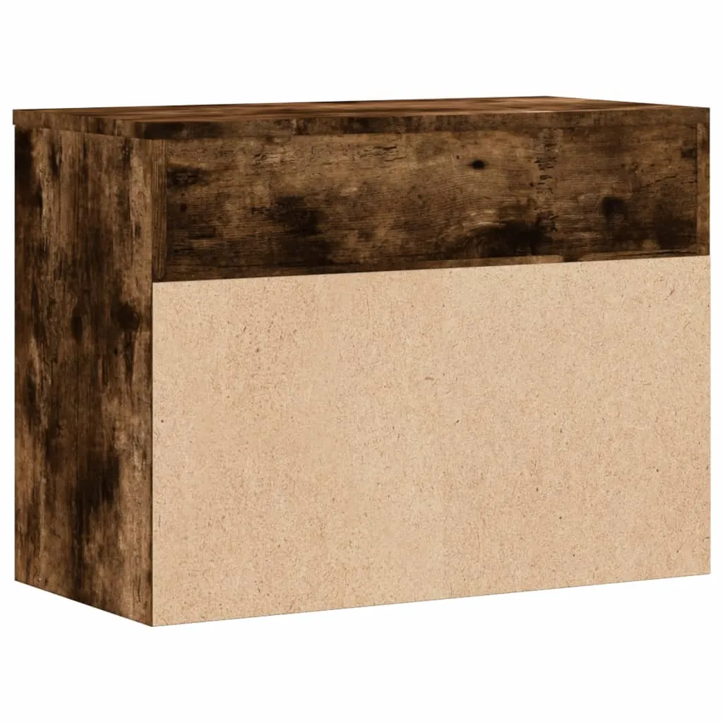 Shoe Bench Smoked Oak 60x30x45 cm Engineered Wood