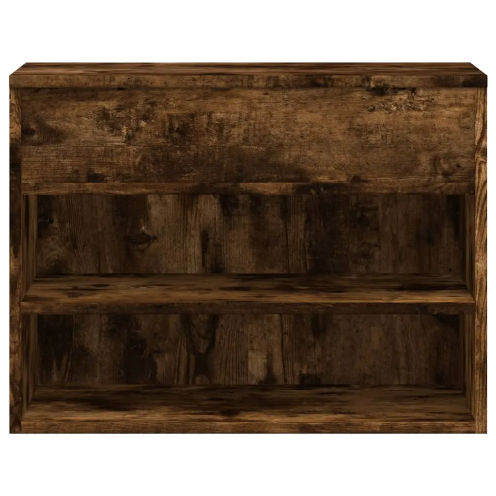 Shoe Bench Smoked Oak 60x30x45 cm Engineered Wood