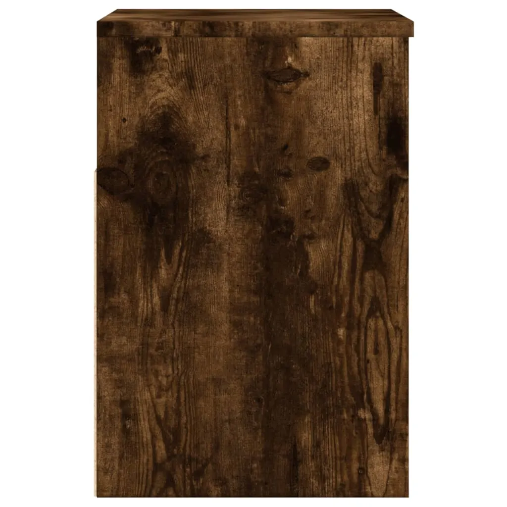 Shoe Bench Smoked Oak 60x30x45 cm Engineered Wood