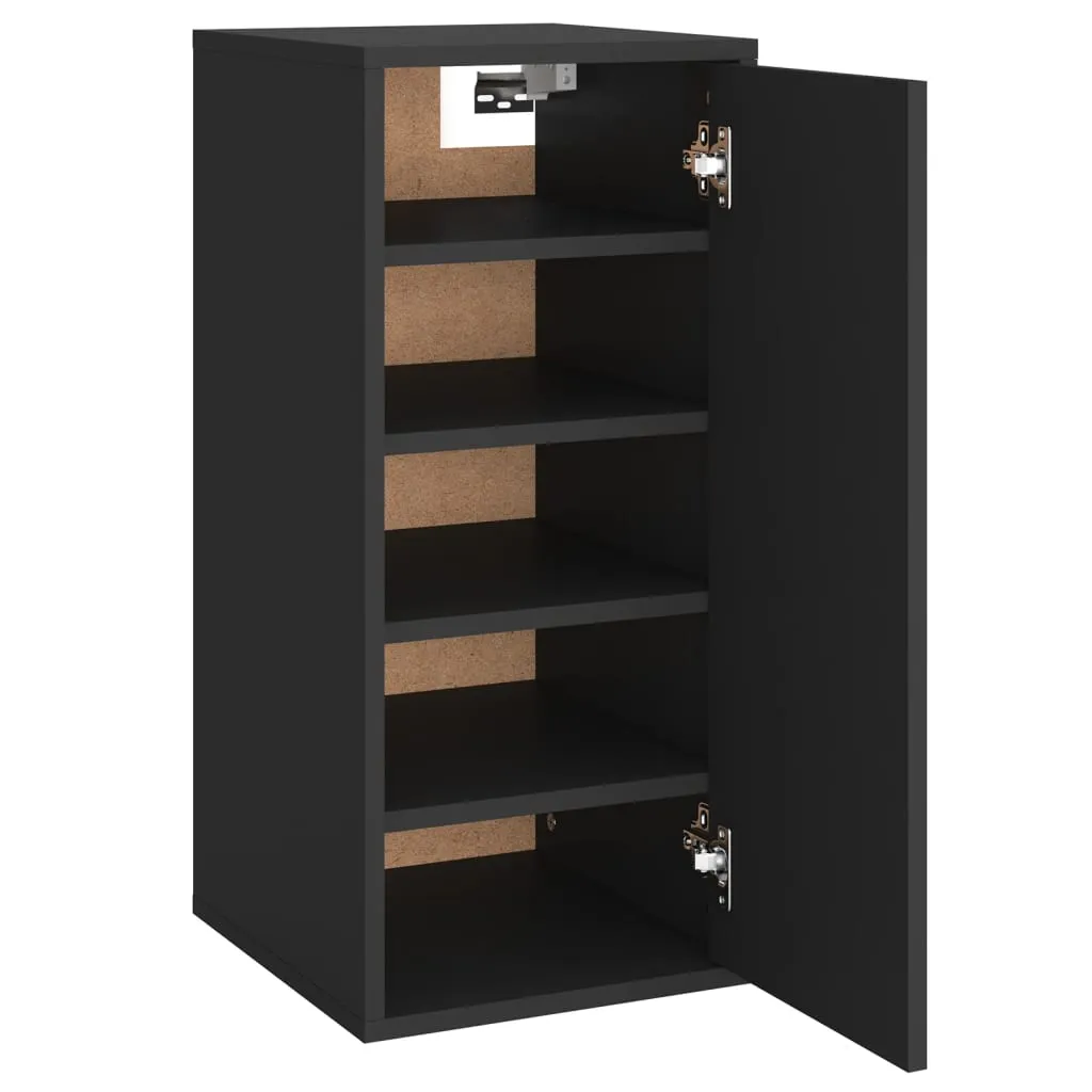 Shoe Cabinet Black 32x35x70 cm Engineered Wood
