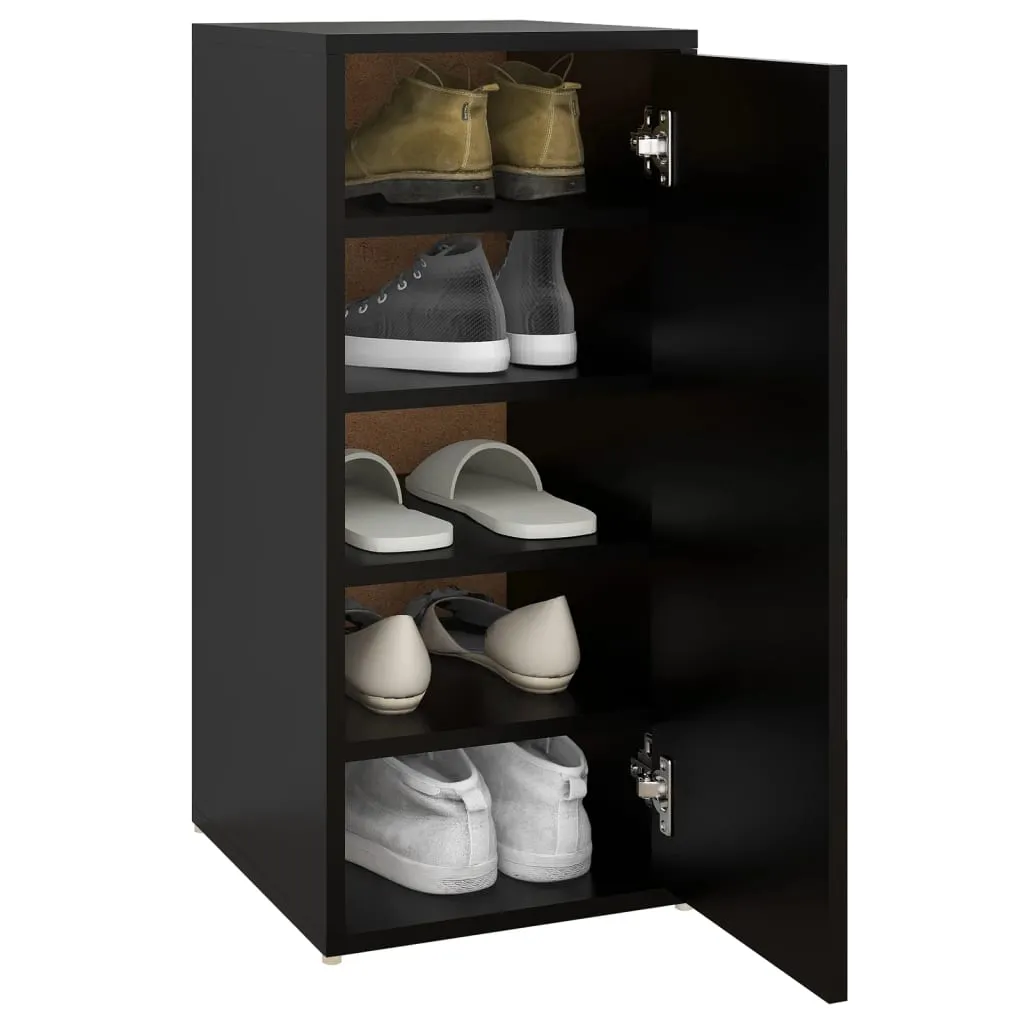 Shoe Cabinet Black 32x35x70 cm Engineered Wood