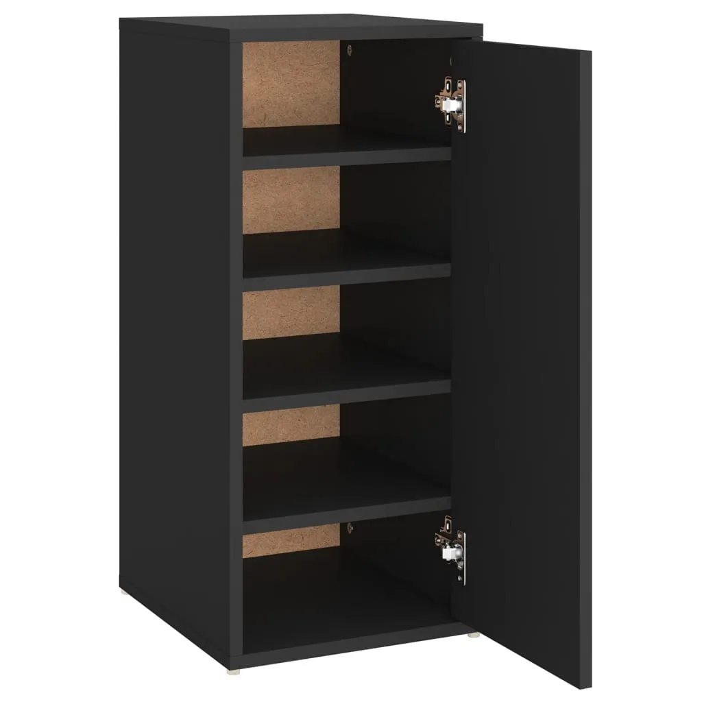 Shoe Cabinet Black 32x35x70 cm Engineered Wood