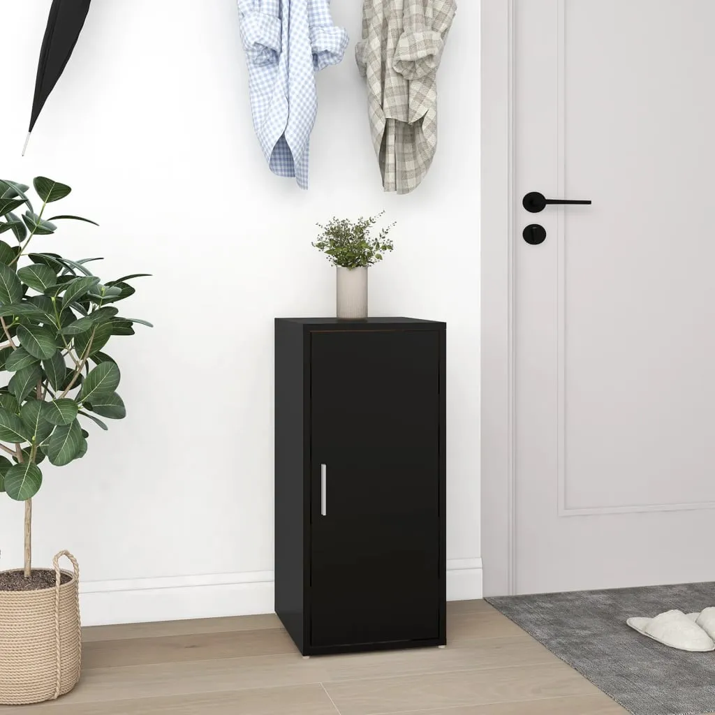 Shoe Cabinet Black 32x35x70 cm Engineered Wood