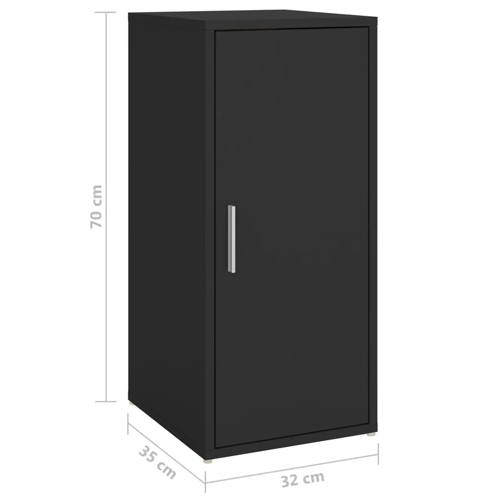 Shoe Cabinet Black 32x35x70 cm Engineered Wood