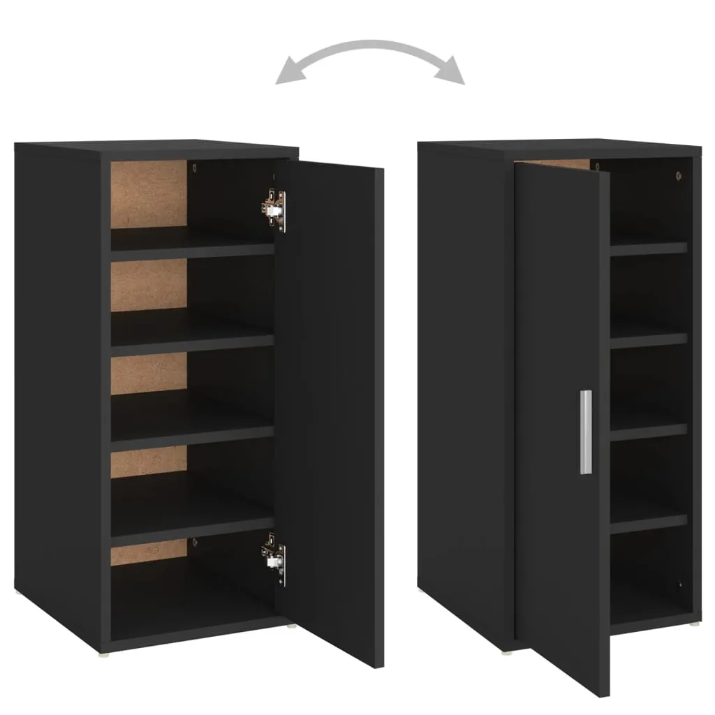 Shoe Cabinet Black 32x35x70 cm Engineered Wood
