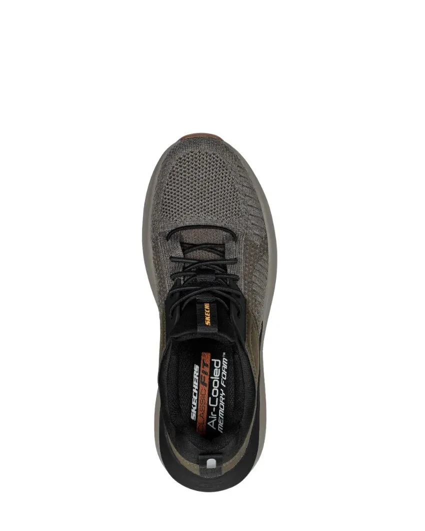 Skechers Neville Calhan Olive/Black Slip On Mens Shoe
