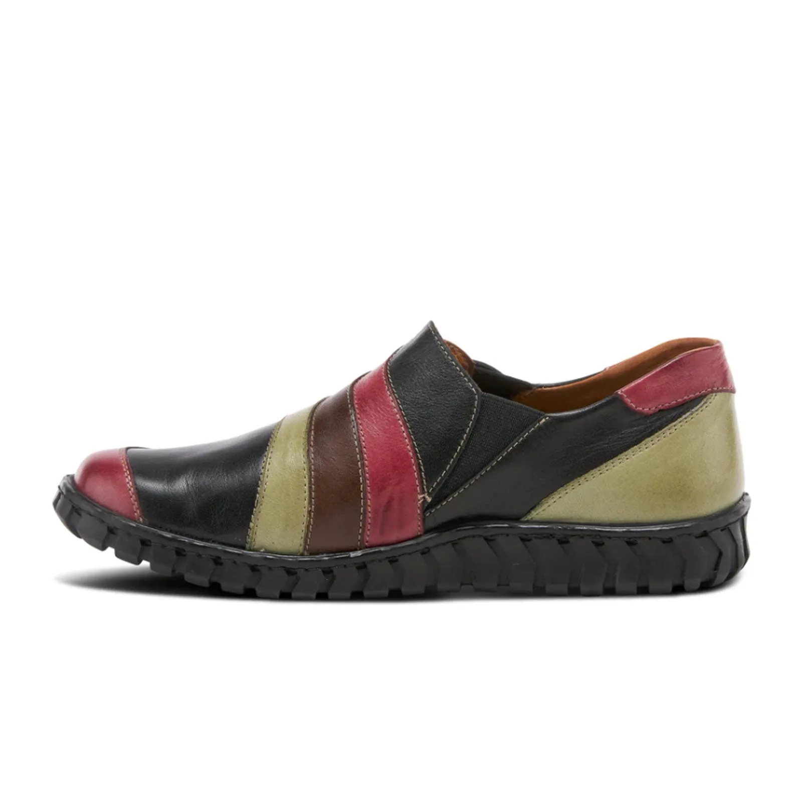 Spring Step Neeta Slip On (Women) - Black Multi Leather