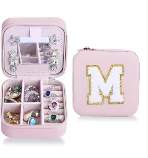 Travel Jewelry Box,Travel Jewelry Case for Women,Travel Portable Jewelry Box for Ring Earring Necklace Bracelet Organizer Storage Holder Boxes with Mirror
