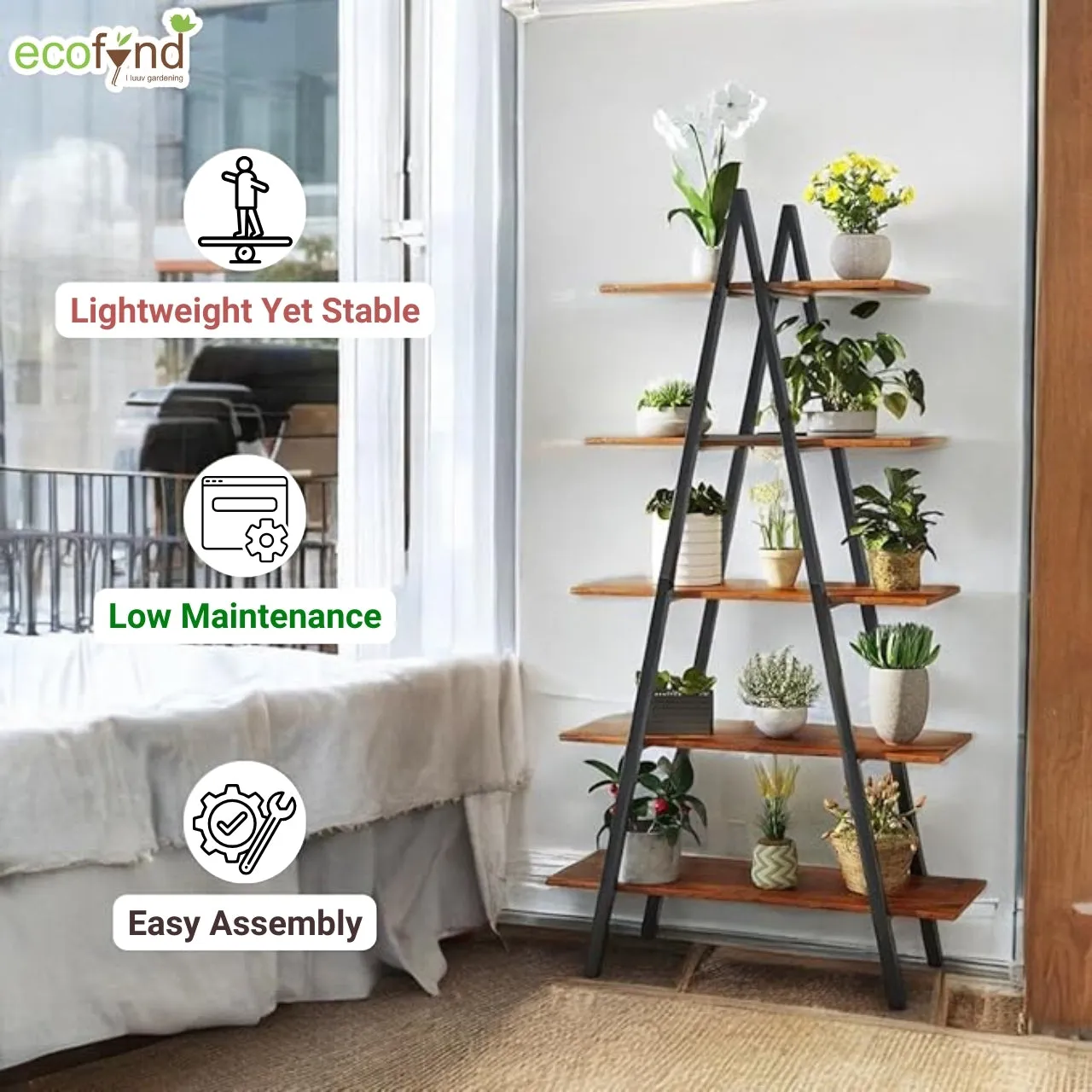 Trivo A-Shaped Metal Planter Stand
