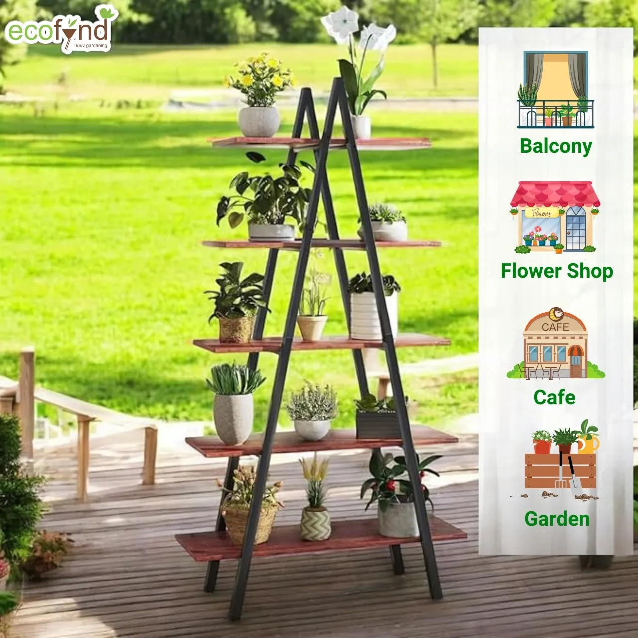 Trivo A-Shaped Metal Planter Stand
