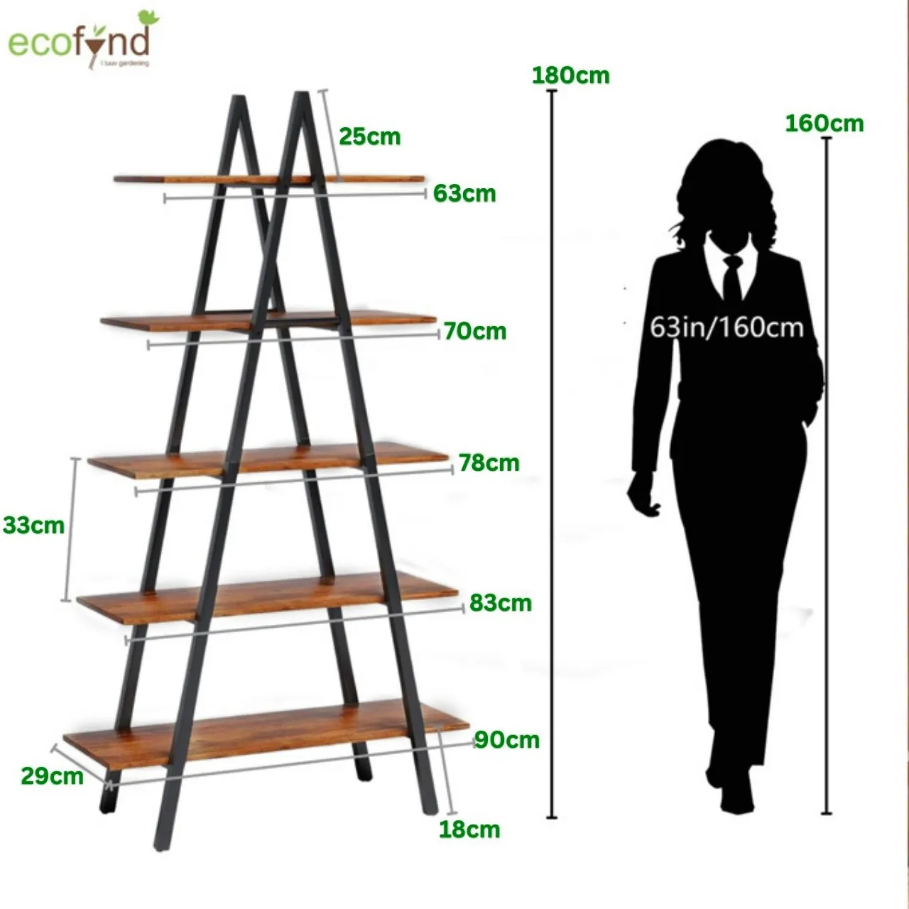 Trivo A-Shaped Metal Planter Stand