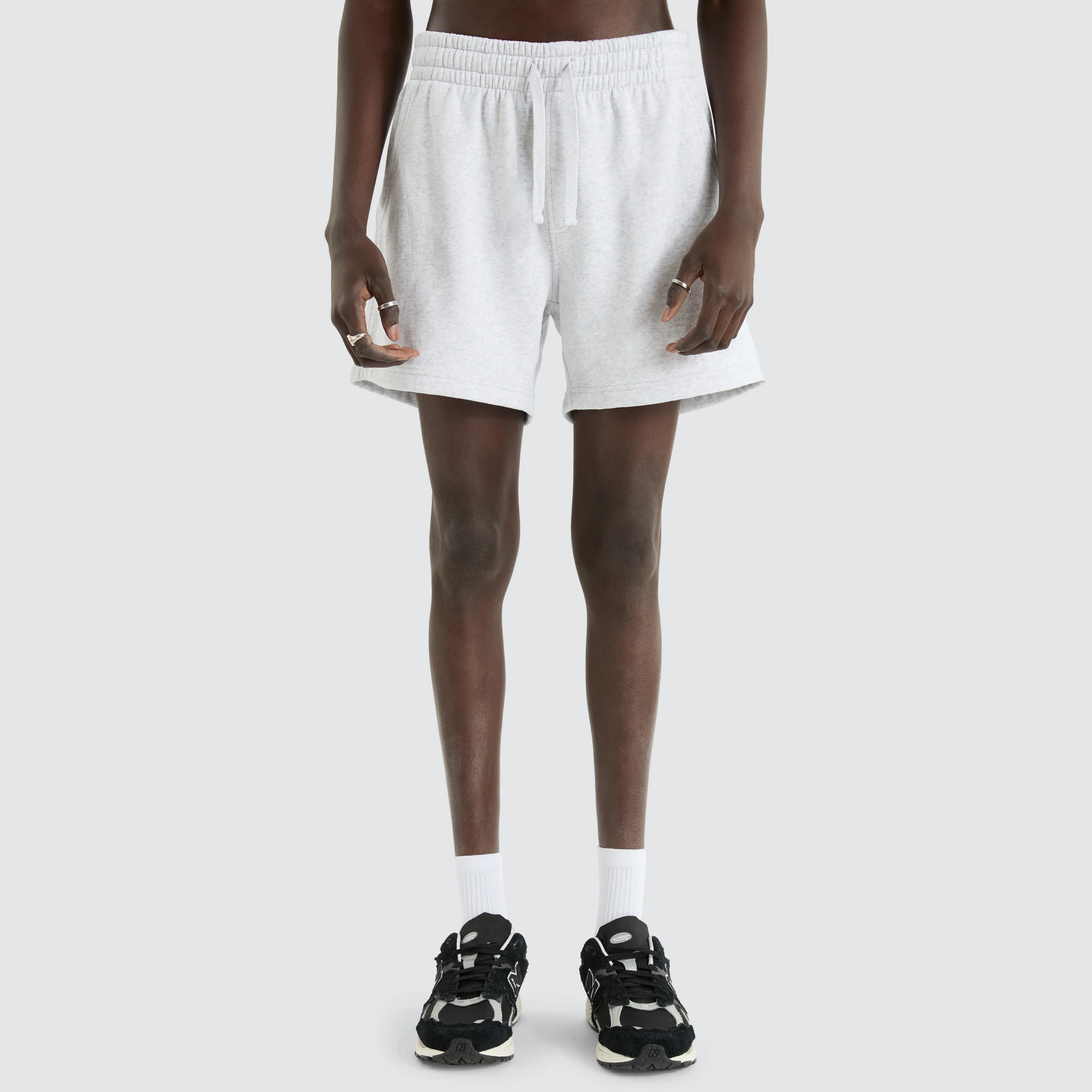 Valle 6 Inch Fleece Short Snow Marle