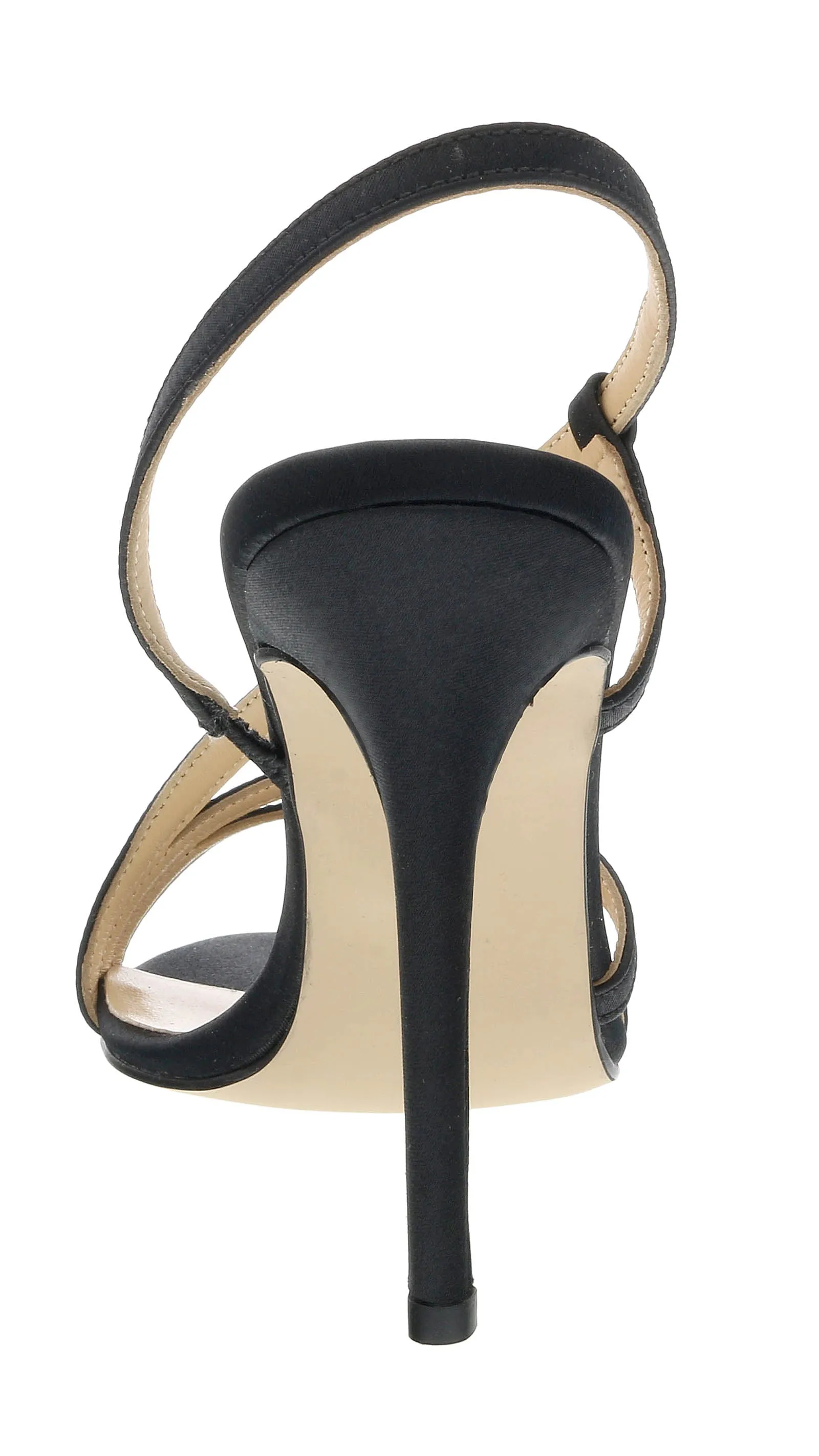 Ventutto Black Classic Strappy High Heel Sandal-