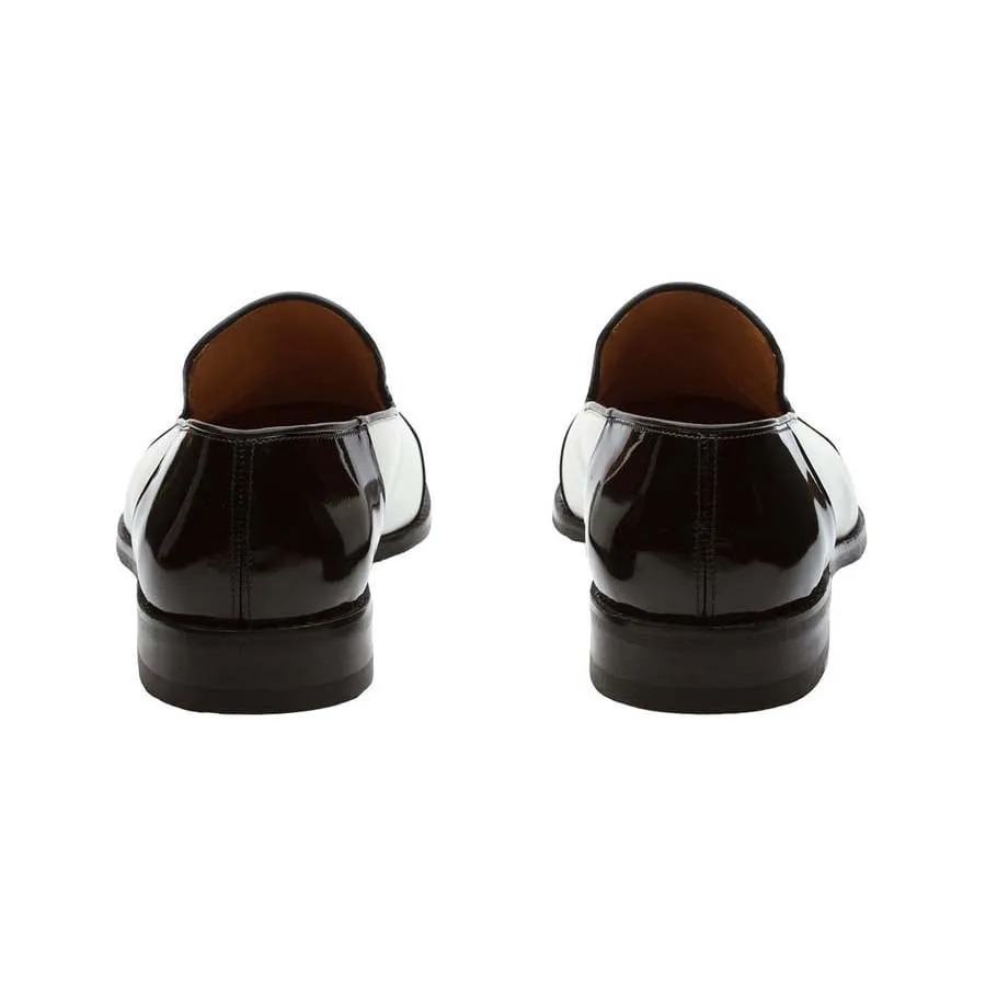White   Black combination Spectator Loafers