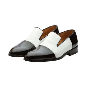 White   Black combination Spectator Loafers