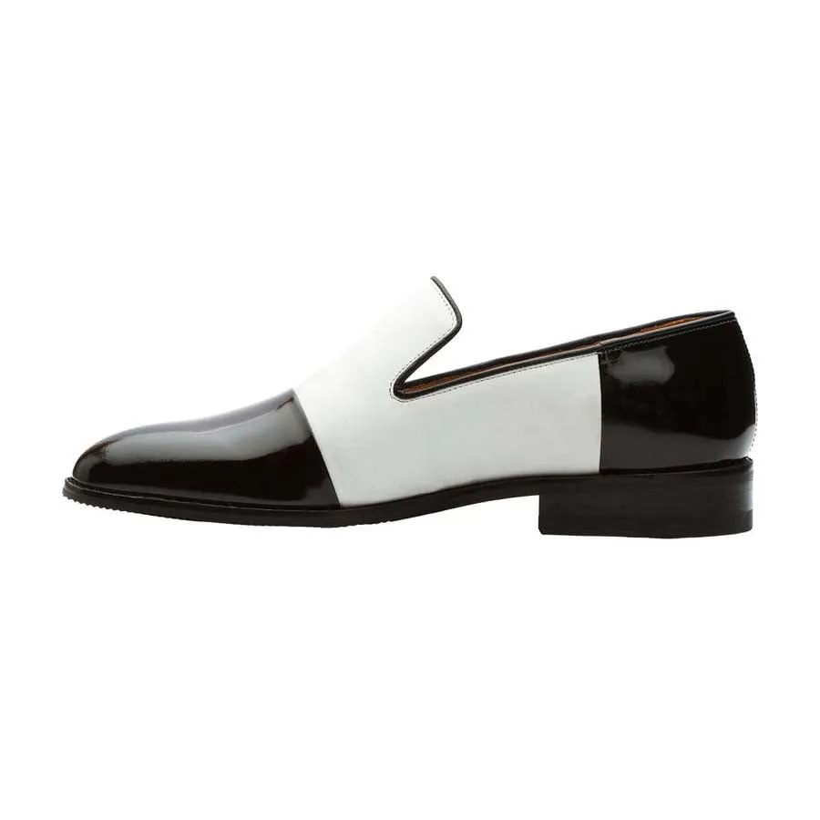 White   Black combination Spectator Loafers