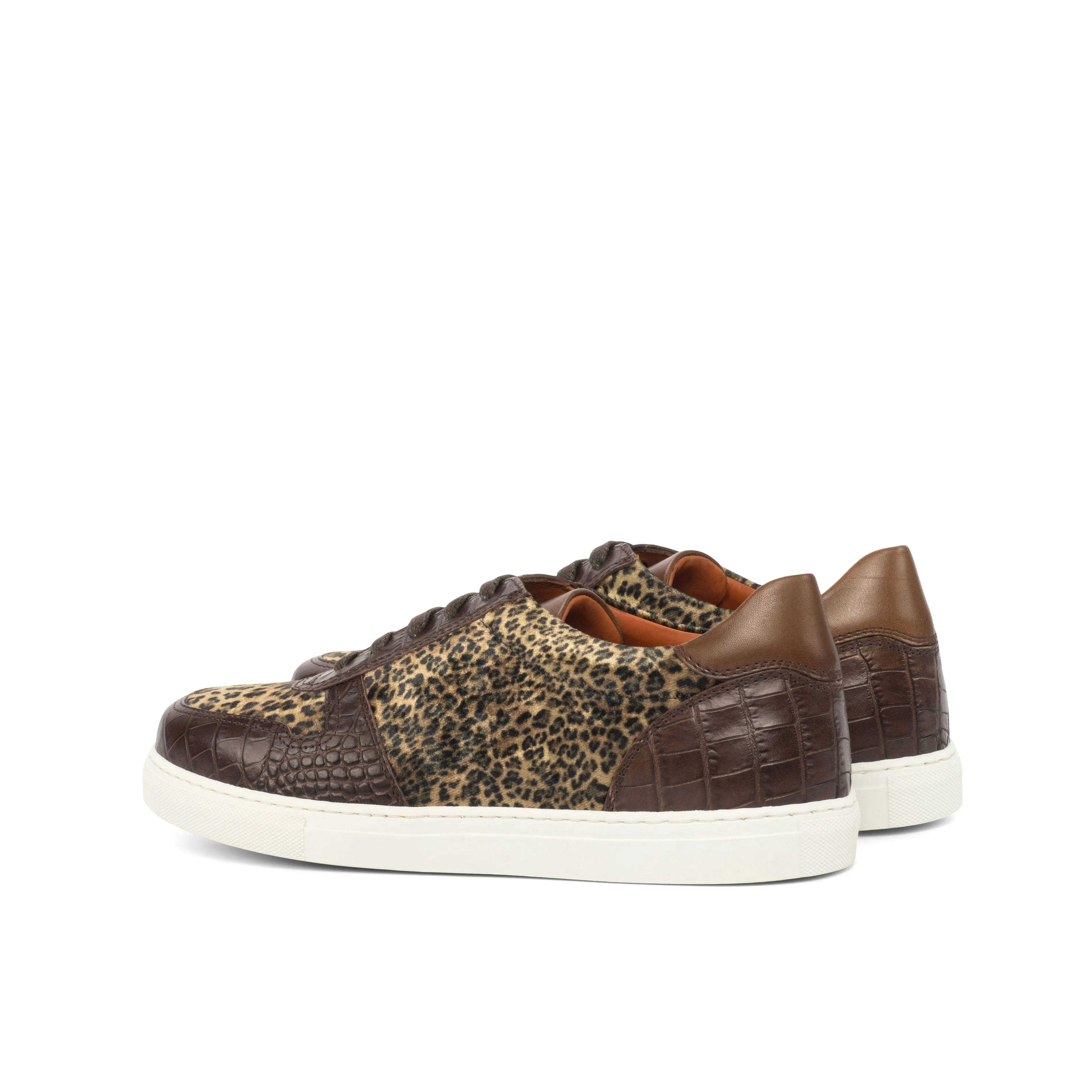Women's Leopard Print Superior Leather Sneakers