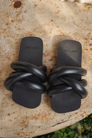 YUME YUME- Black TYRE SLIDE Sandals
