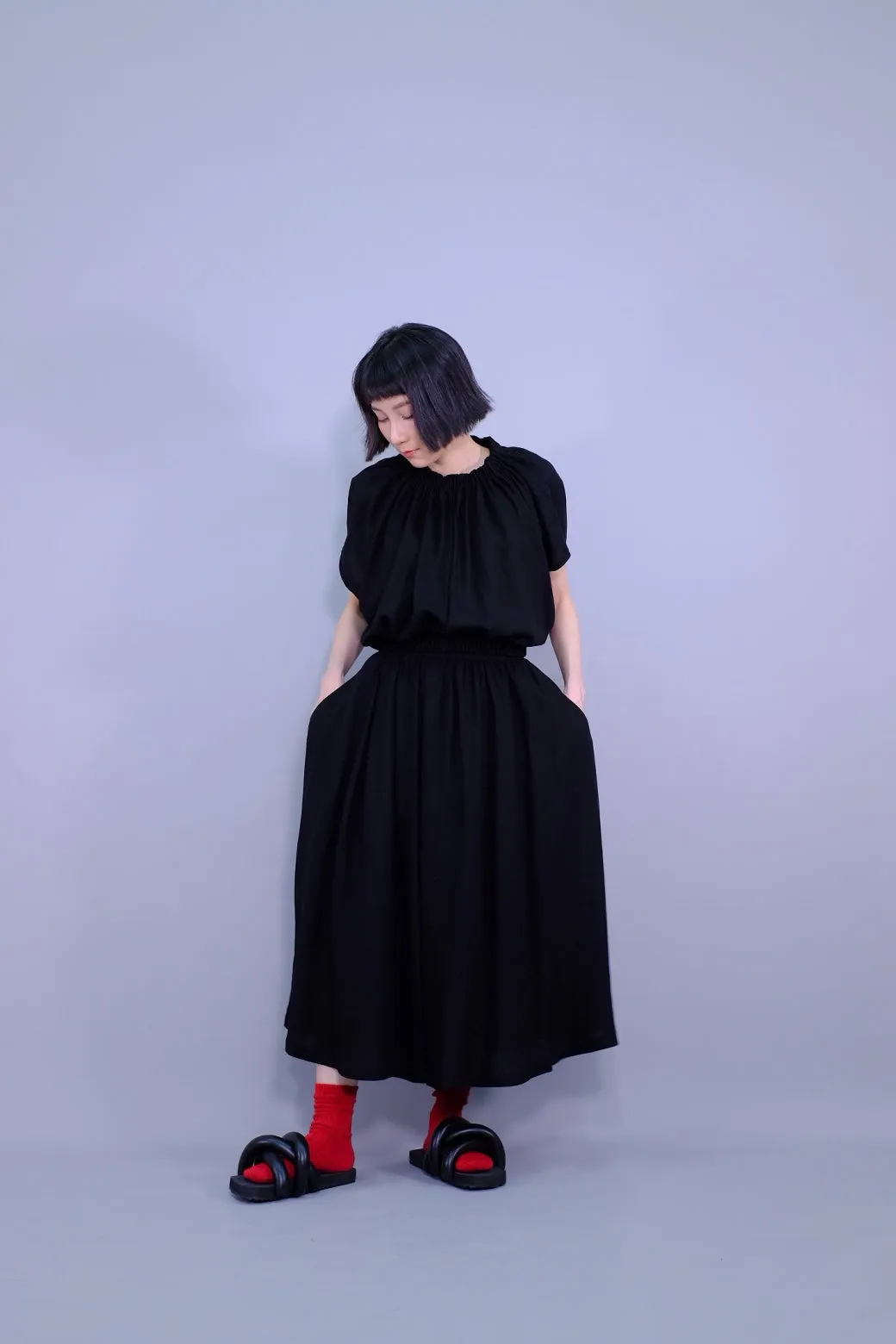 YUME YUME- Black TYRE SLIDE Sandals