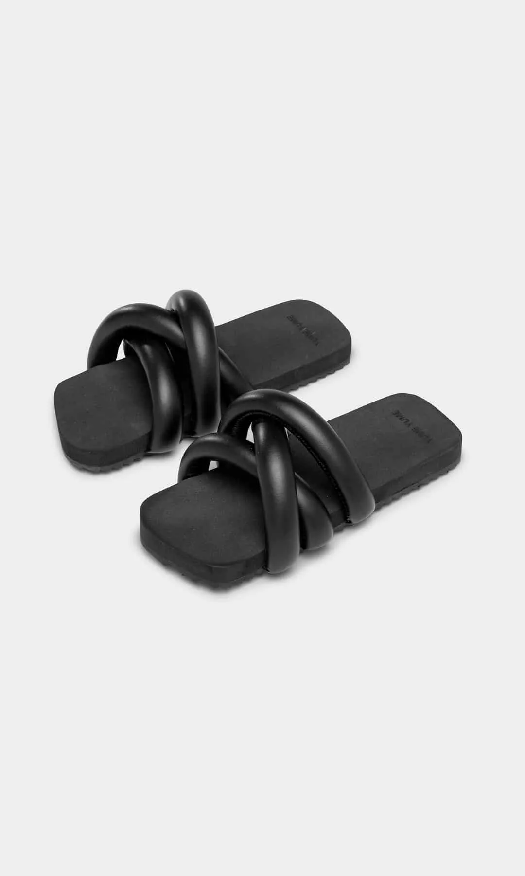 YUME YUME- Black TYRE SLIDE Sandals